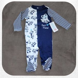 🆕️ Blue/White Puppy Sleeper, Kid's 6M [NWT!]